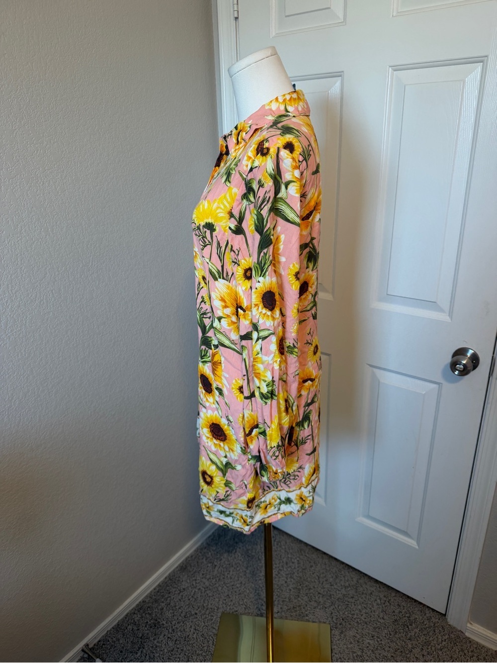 Farm Rio x Anthropologie long sleeve button-front mini dress - Picture 3 of 6